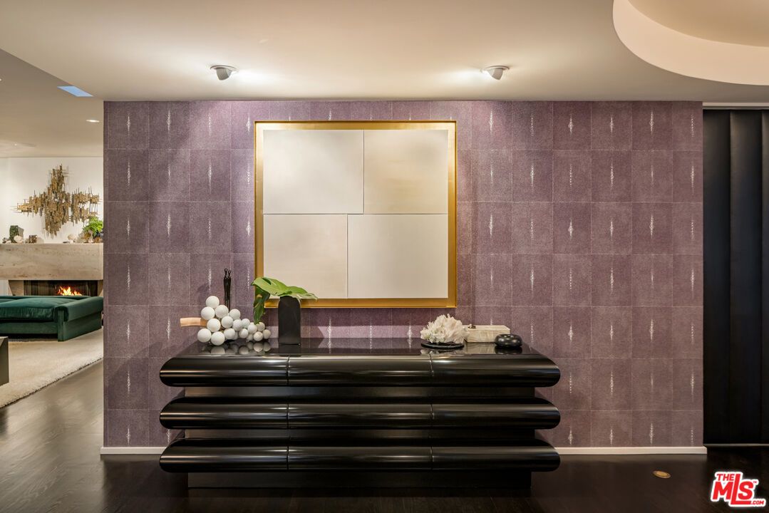 Fireplace, Interior, Recessed Lighting, Wood Texture Flooring