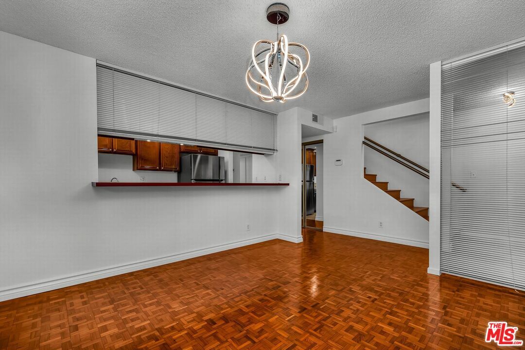 Interior, Kitchen, Pendant Lights, Stainless Steel Appliances, Wood Texture Flooring