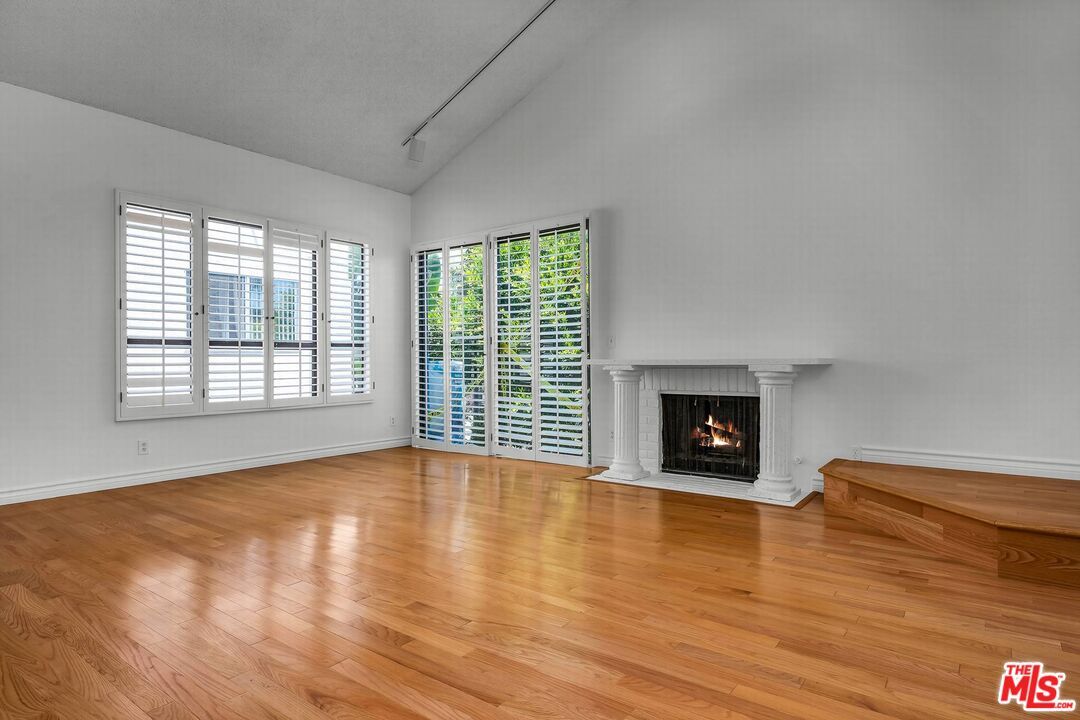 Empty room, Fireplace, Interior, Wood Texture Flooring