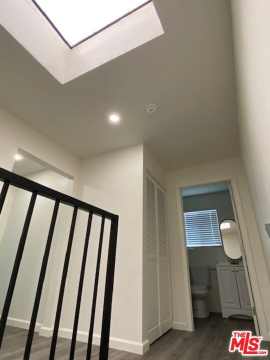 Bathroom, Interior, Recessed Lighting, Wood Texture Flooring