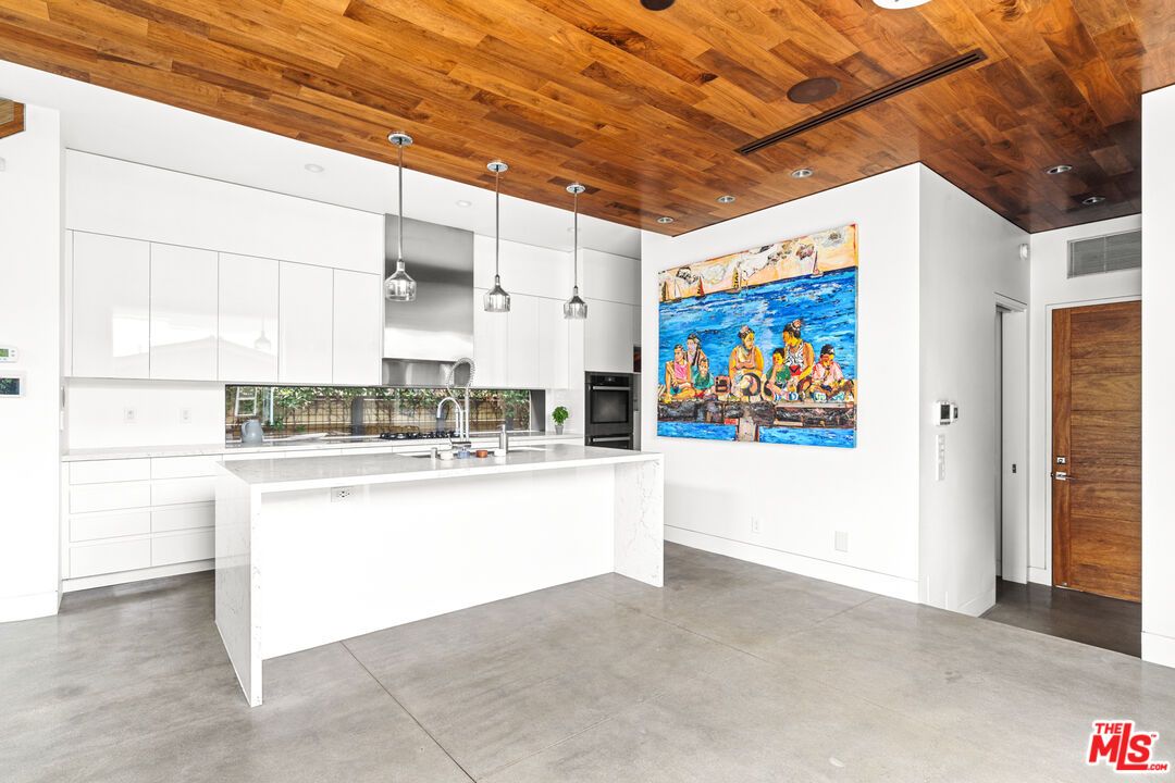 Interior, Kitchen, Pendant Lights, Recessed Lighting, Wooden Ceilings