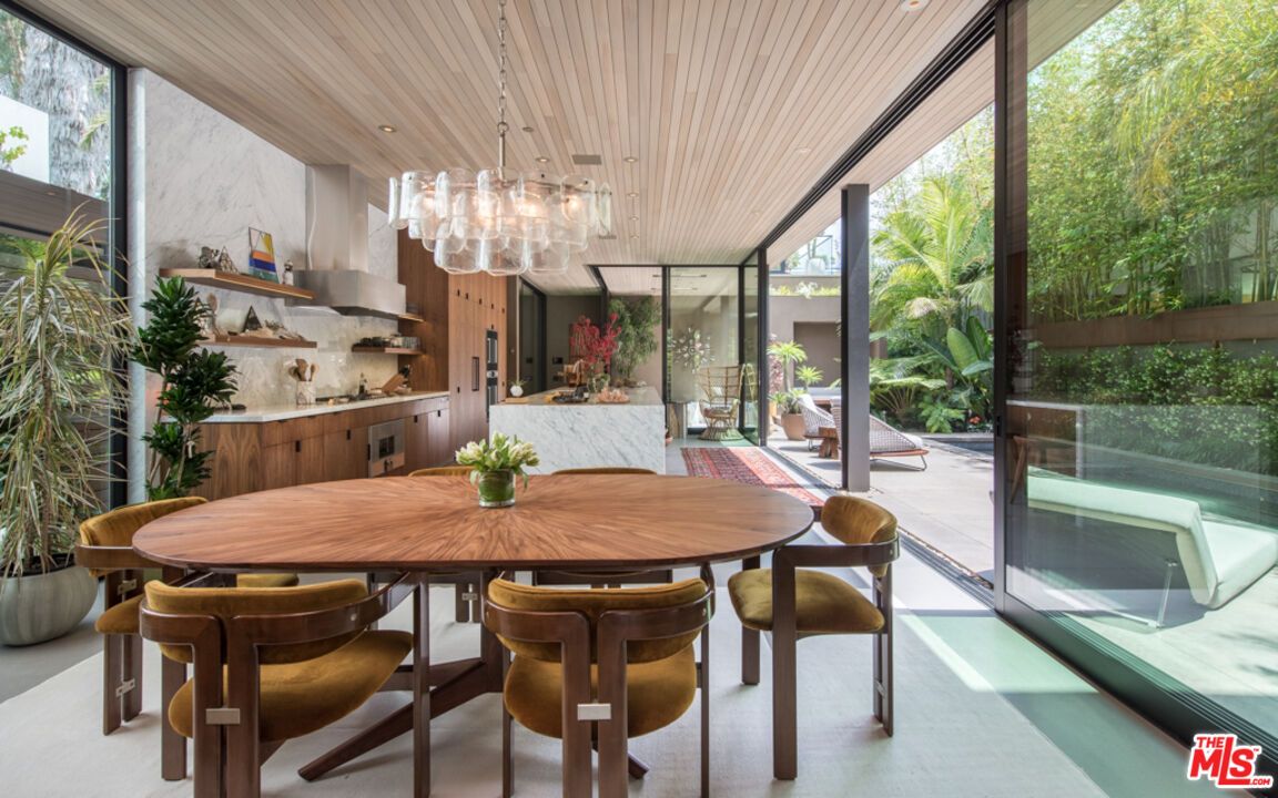 Dining room, Interior, Kitchen, Pendant Lights, Recessed Lighting, Wooden Ceilings