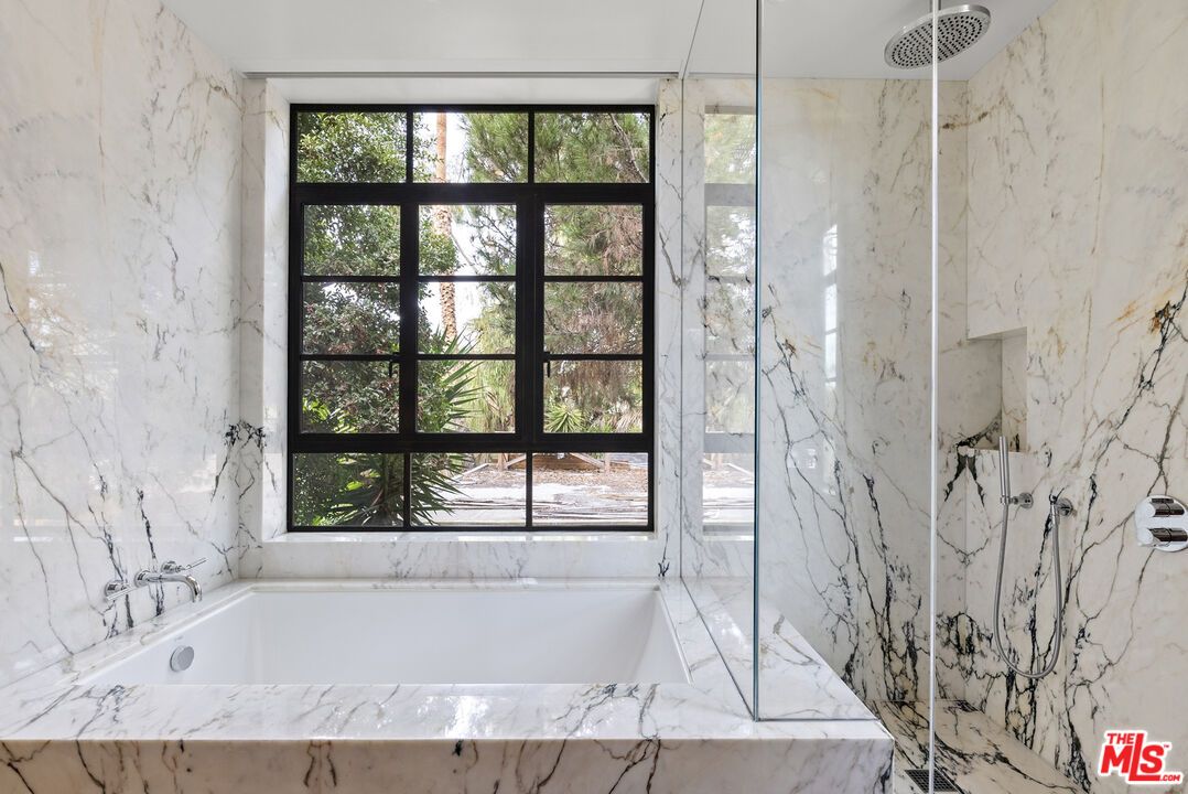 Bathroom, Glass Shower, Interior, Marble Walls