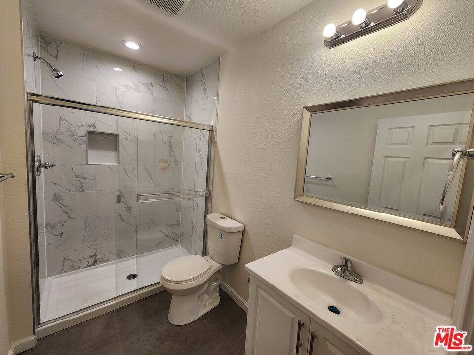 Bathroom, Glass Shower, Interior, Marble Walls, Recessed Lighting