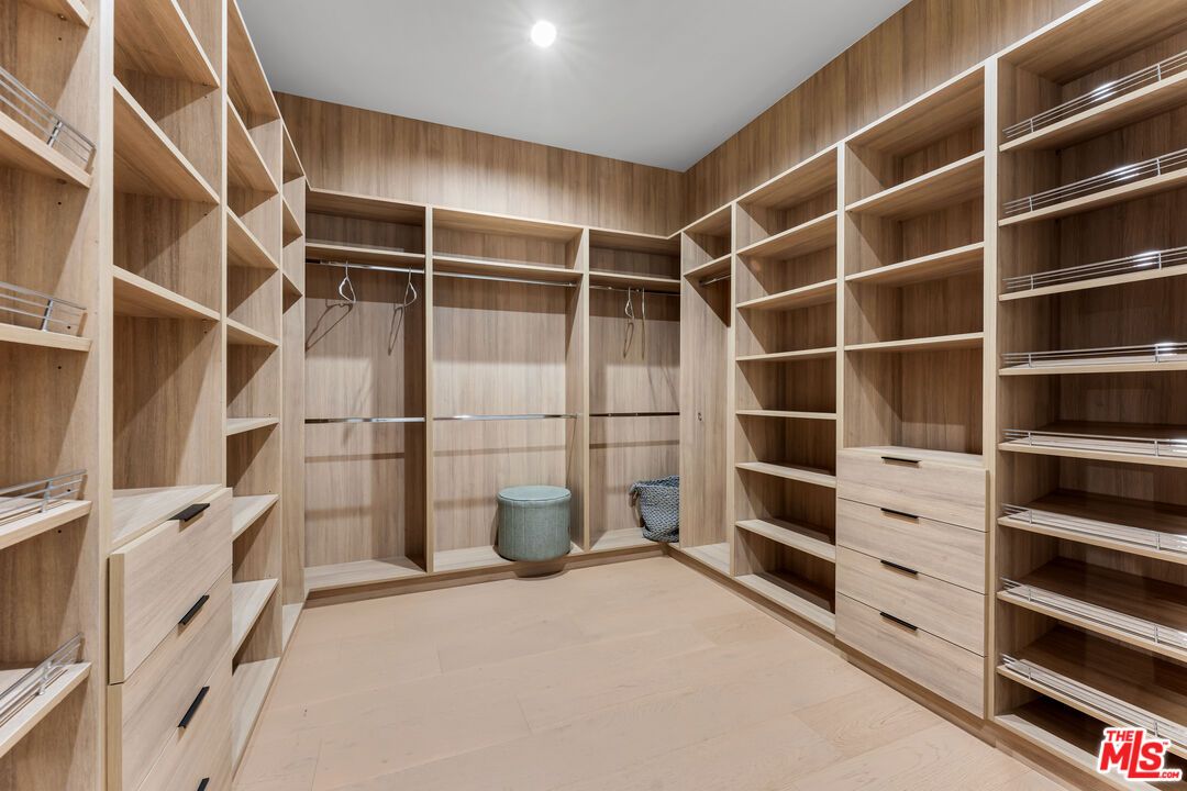 Interior, Recessed Lighting, Walk-in Closets, Wood Texture Flooring, Wooden Walls