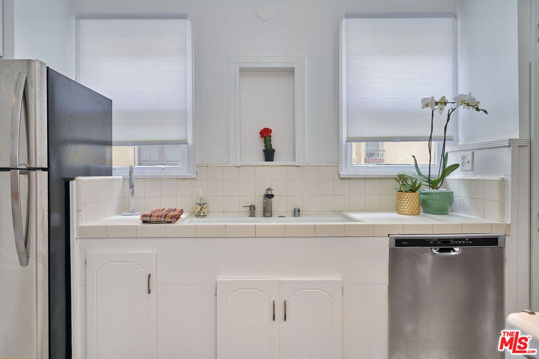 Interior, Kitchen, Stainless Steel Appliances, Tile Countertops