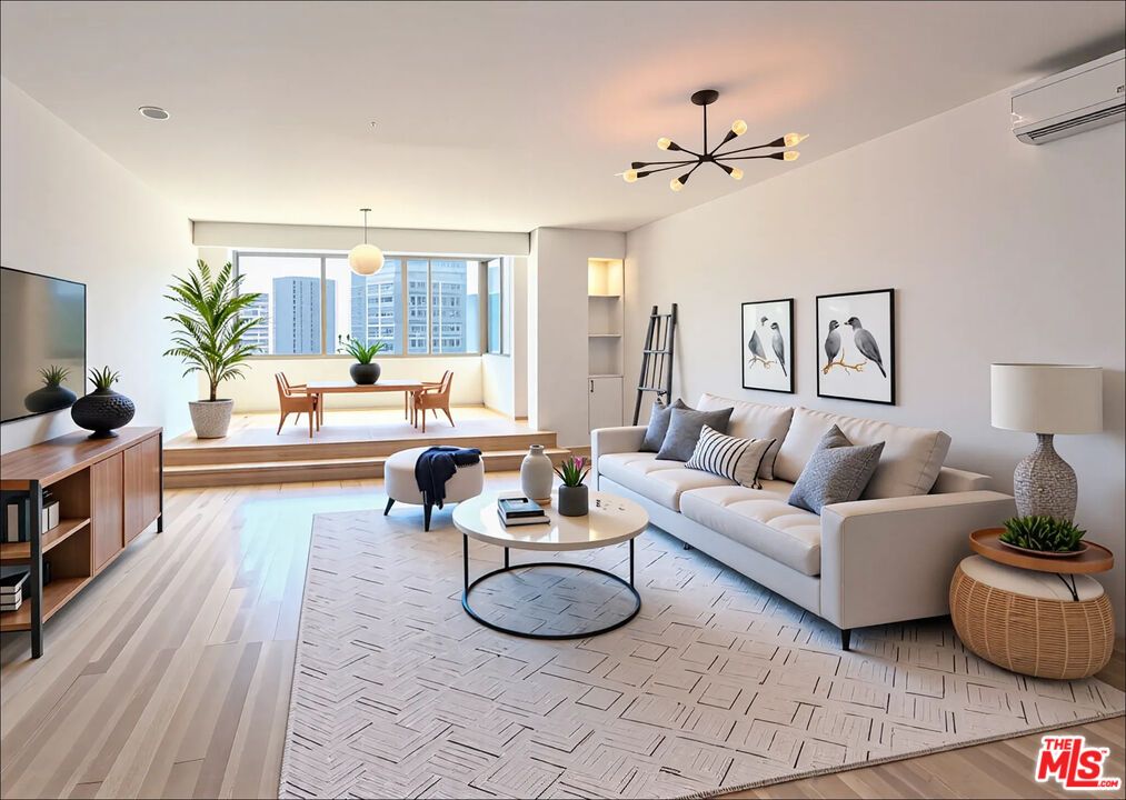 Dining room, Interior, Living room, Pendant Lights, Wood Texture Flooring