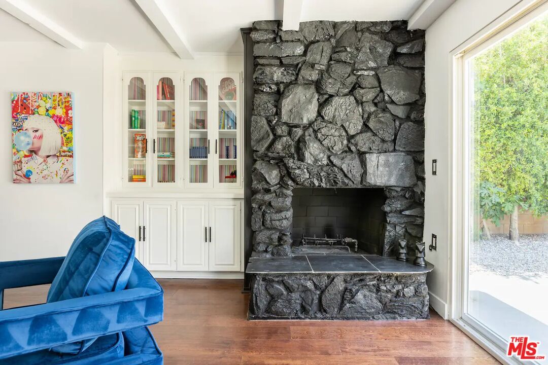 Fireplace, Interior, Stone Walls, Wood Texture Flooring