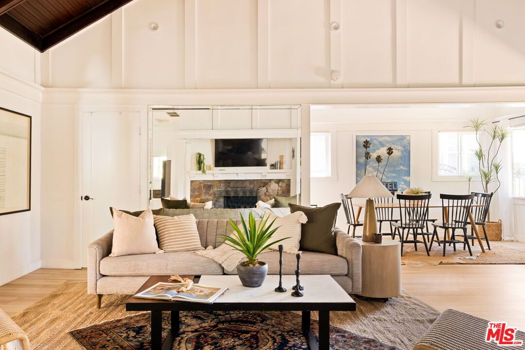 Dining room, Fireplace, Interior, Living room, Wood Texture Flooring