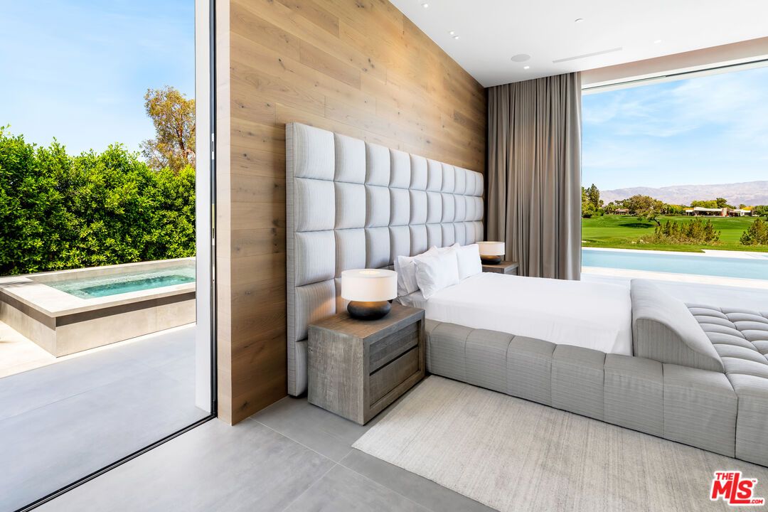 Bedroom, Interior, Recessed Lighting, Wooden Walls