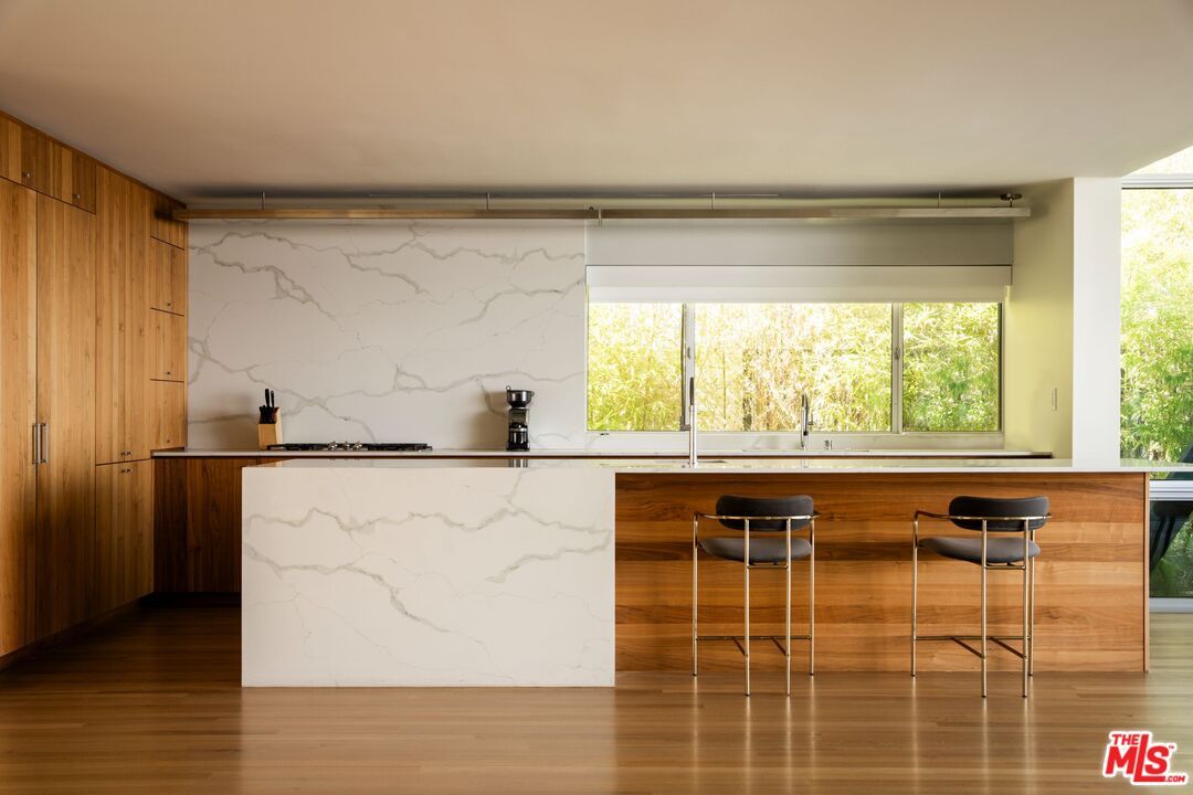 Interior, Marble Walls, Wood Texture Flooring