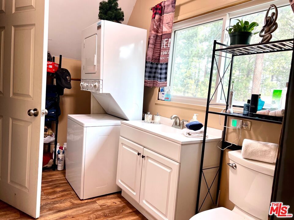 Interior, Washer, Wood Texture Flooring