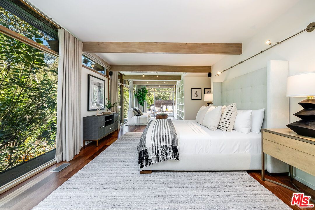 Bedroom, Interior, Wooden Beams, Wood Texture Flooring