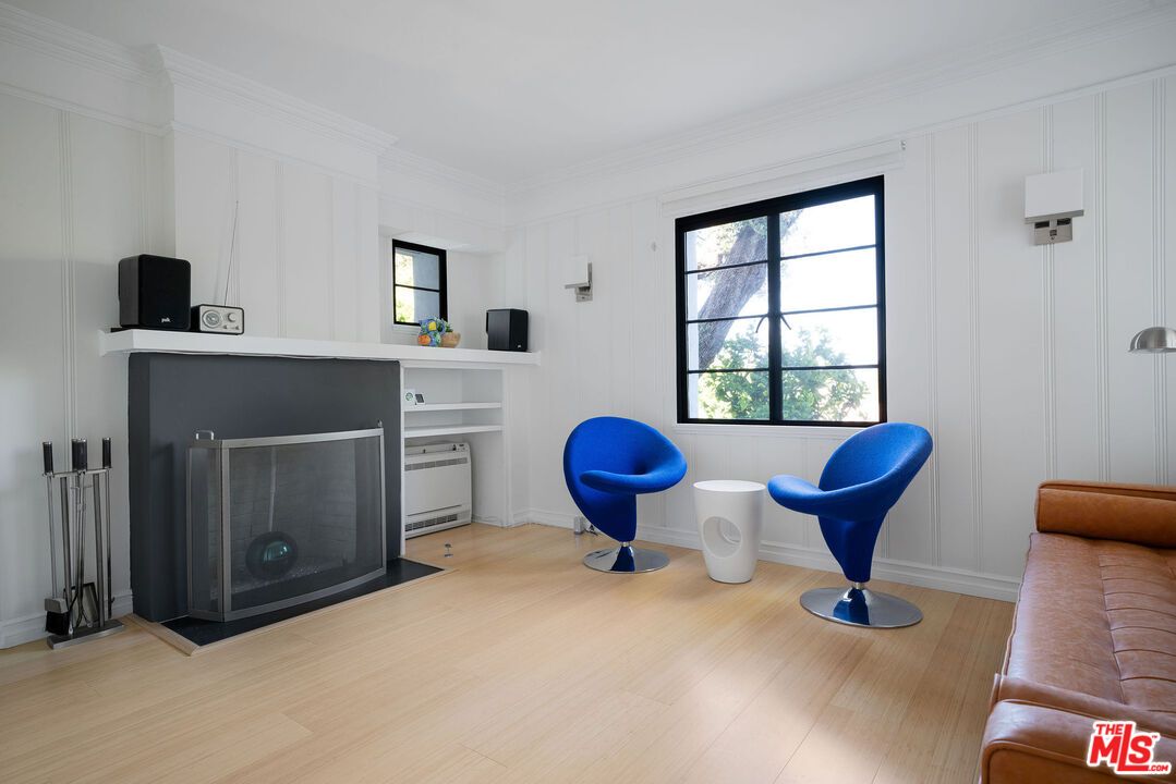 Fireplace, Home Office, Interior, Wood Texture Flooring