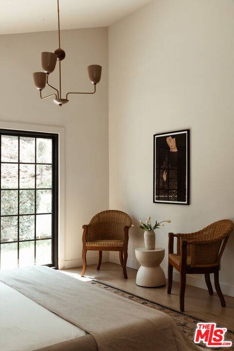 Bedroom, Chandelier, Interior