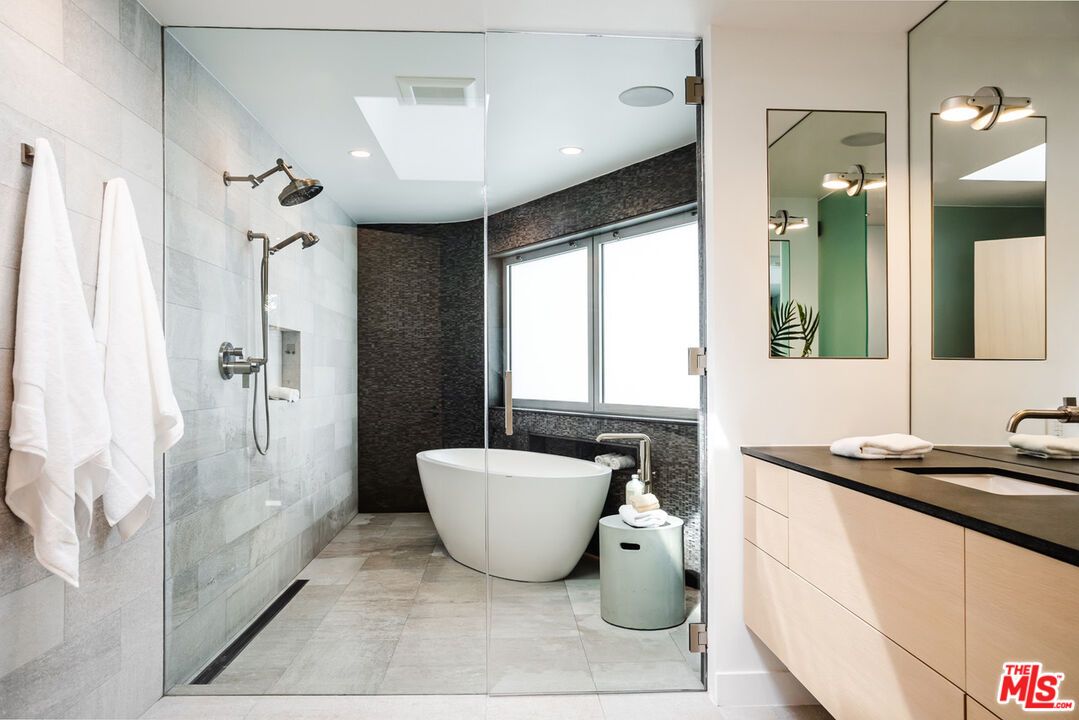 Bathroom, Dual Sink Vanities, Free Standing Baths, Glass Shower, Interior, Recessed Lighting