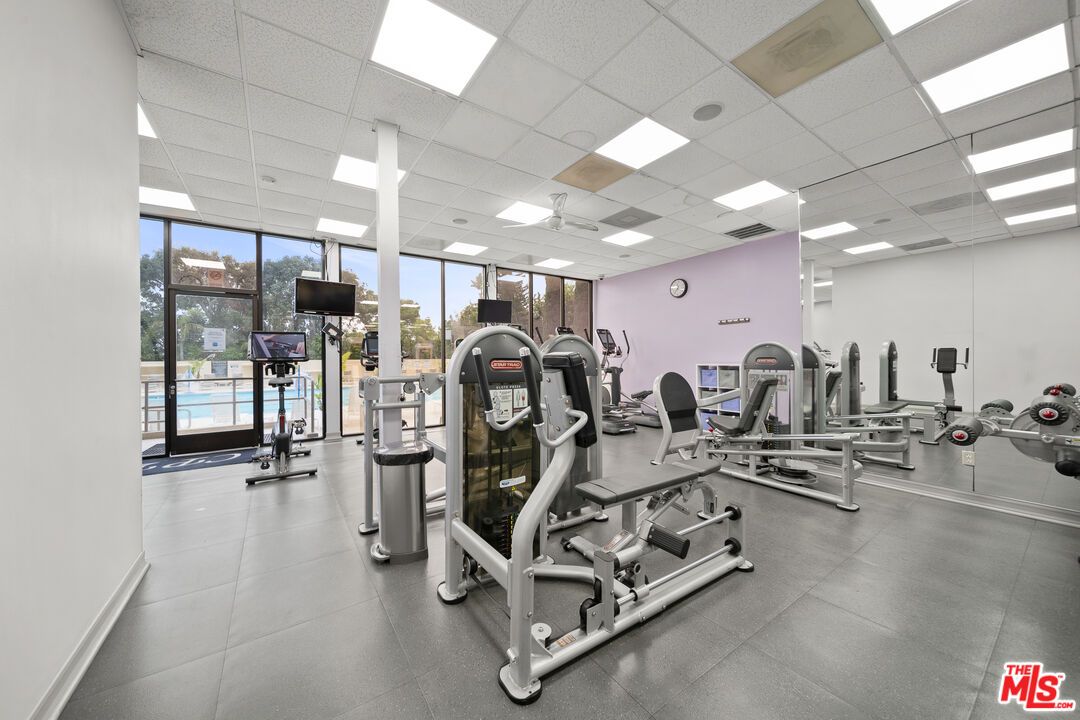 Fitness Equipment, Gym, Interior, Recessed Lighting