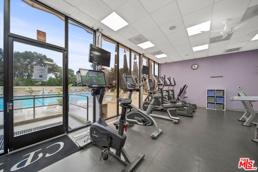 Fitness Equipment, Gym, Interior, Recessed Lighting