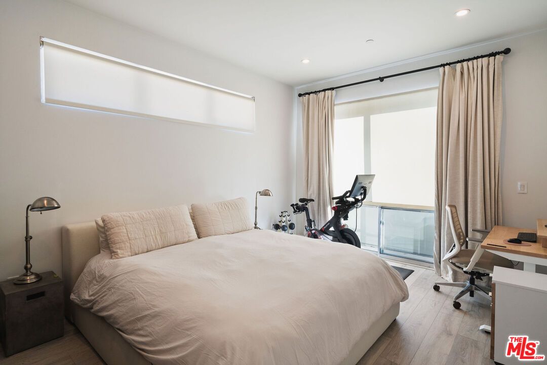 Bedroom, Fitness Equipment, Home Office, Interior, Recessed Lighting, Wood Texture Flooring