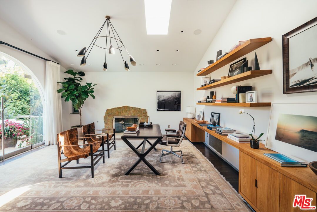 Fireplace, Home Office, Interior, Pendant Lights, Recessed Lighting