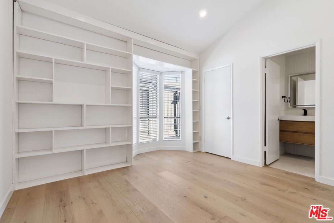Bathroom, Empty room, Interior, Recessed Lighting, Wood Texture Flooring