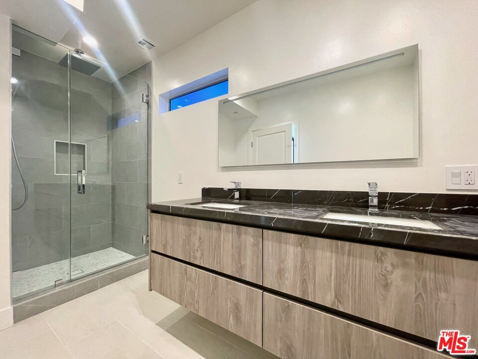 Bathroom, Dual Sink Vanities, Glass Shower, Interior