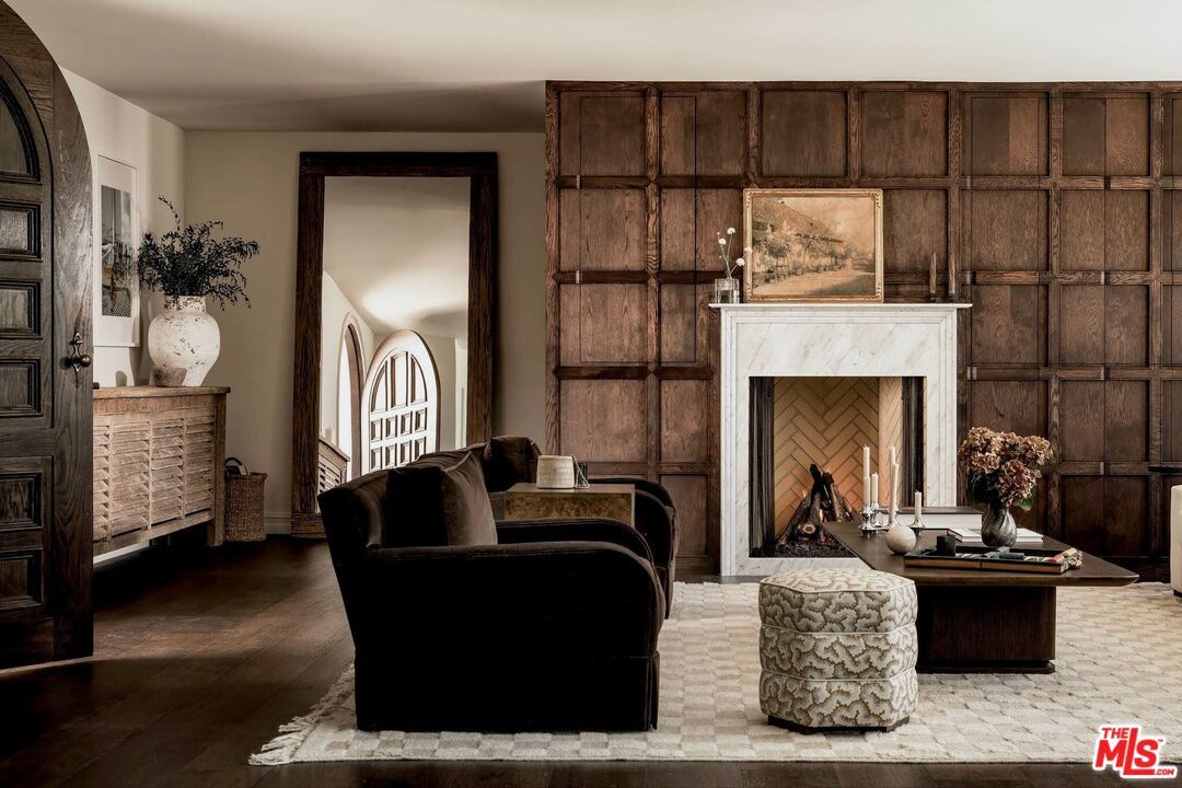 Fireplace, Interior, Wood Texture Flooring