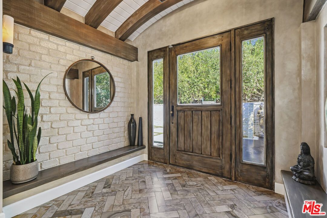 Interior, Stone Walls, Wooden Beams