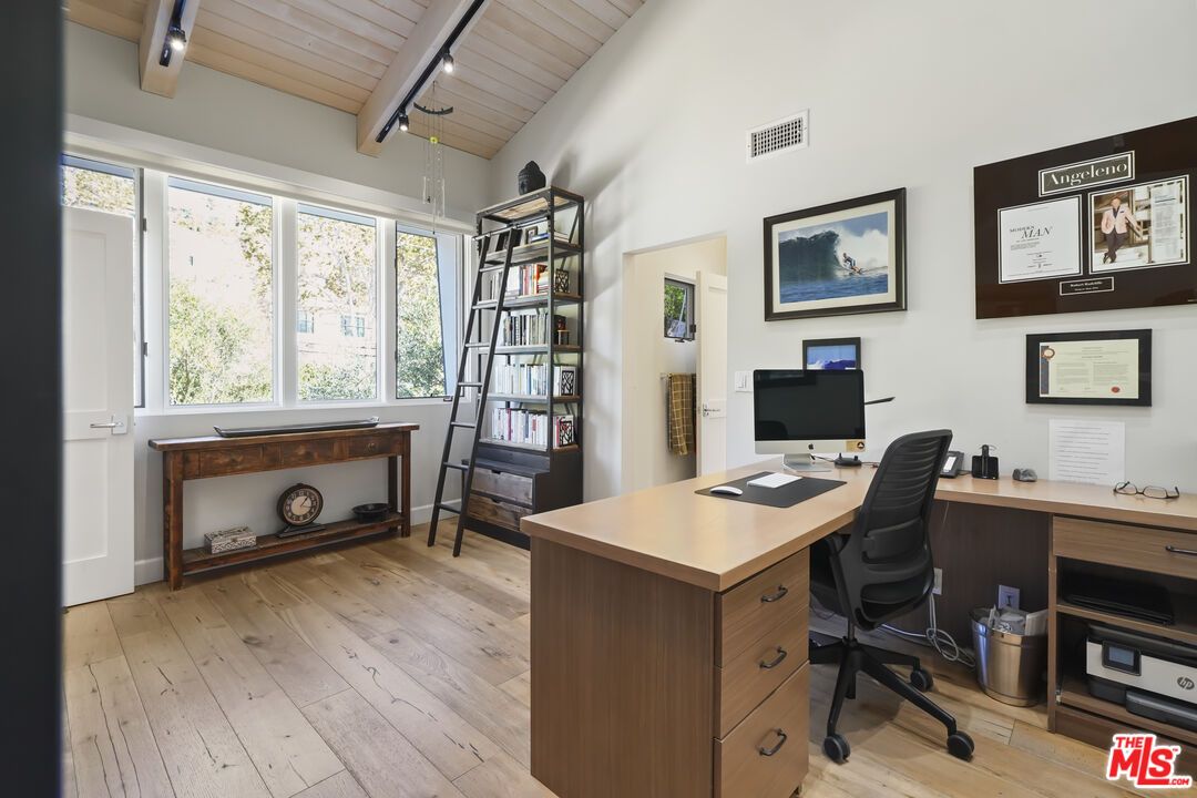 Home Office, Interior, Wood Texture Flooring