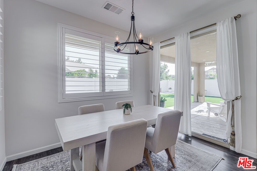 Chandelier, Dining room, Interior, Pendant Lights, Wood Texture Flooring