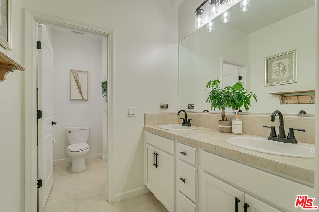 Bathroom, Dual Sink Vanities, Interior, Tile Countertops