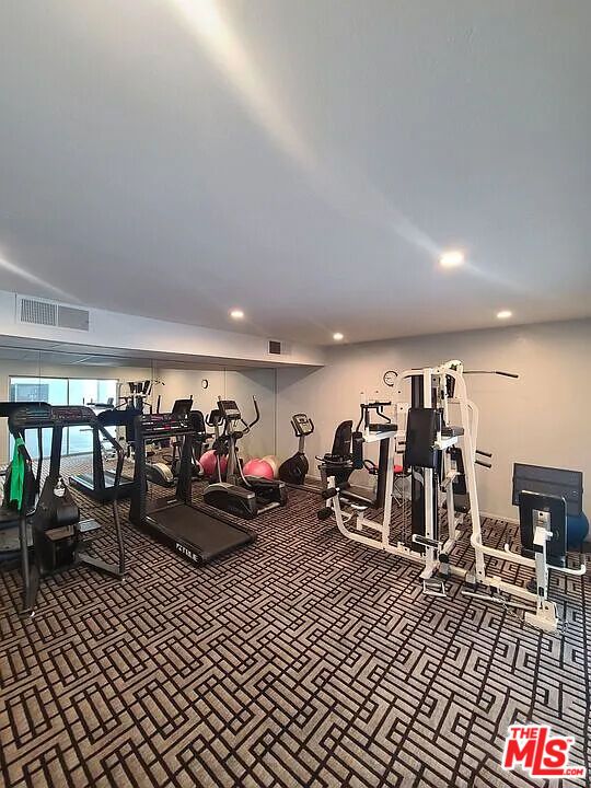 Fitness Equipment, Gym, Interior, Recessed Lighting