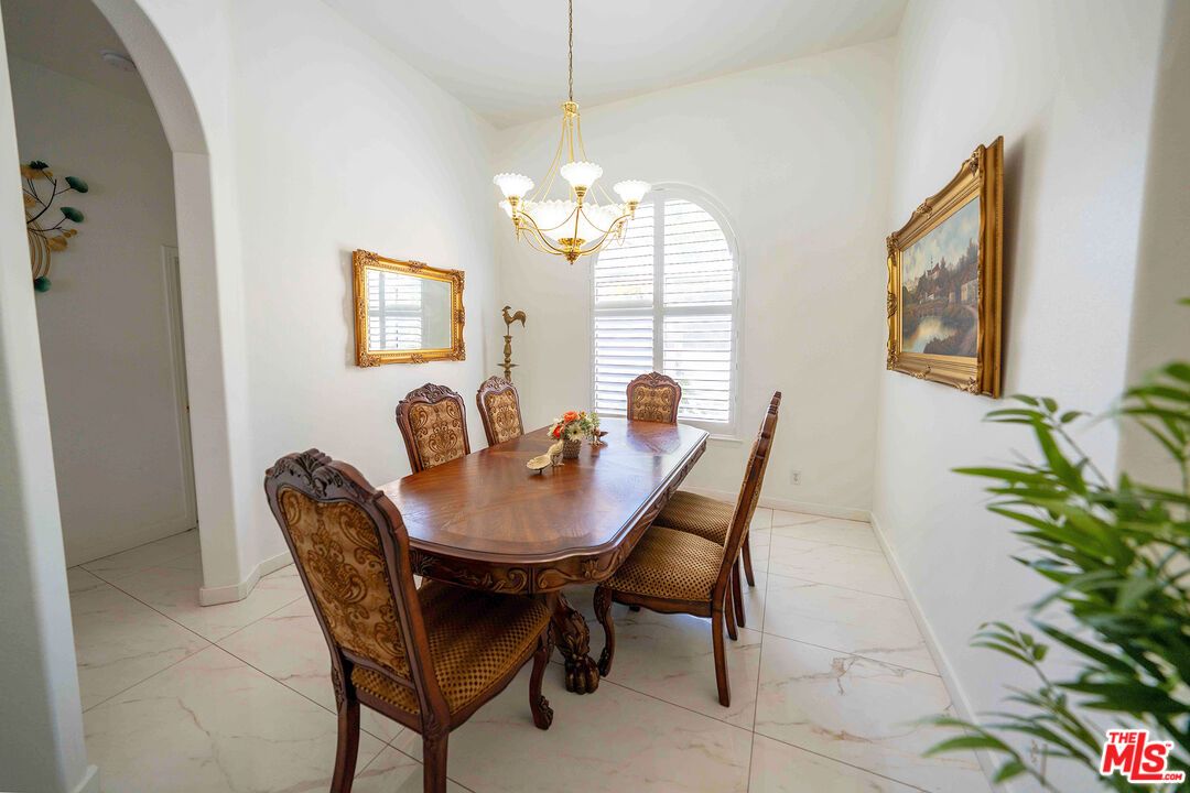 Chandelier, Dining room, Interior, Marble