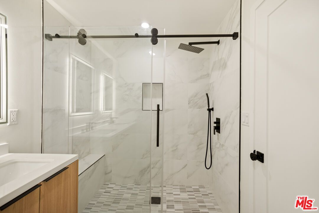Bathroom, Glass Shower, Interior, Marble Walls