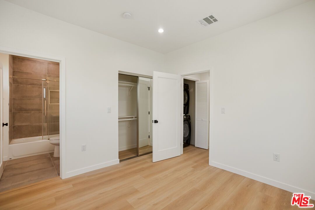 Bathroom, Empty room, Interior, Recessed Lighting, Wood Texture Flooring