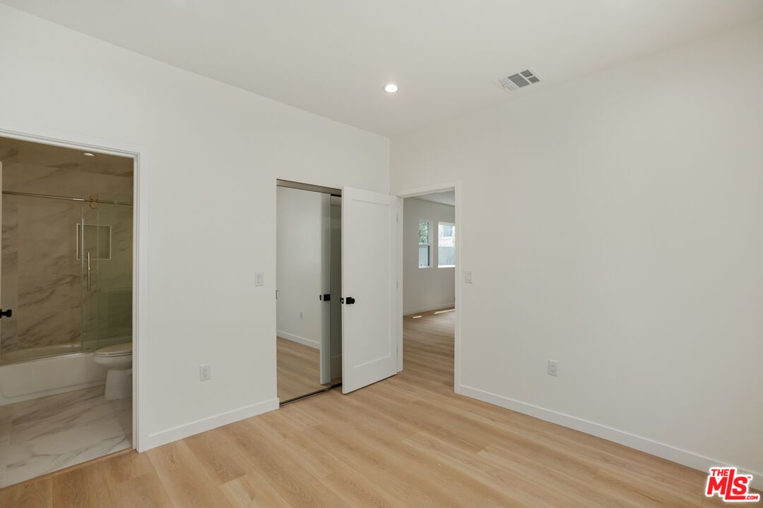 Bathroom, Empty room, Interior, Marble, Recessed Lighting, Wood Texture Flooring