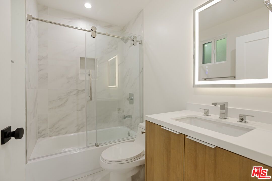 Bathroom, Glass Shower, Interior, Marble Walls, Recessed Lighting