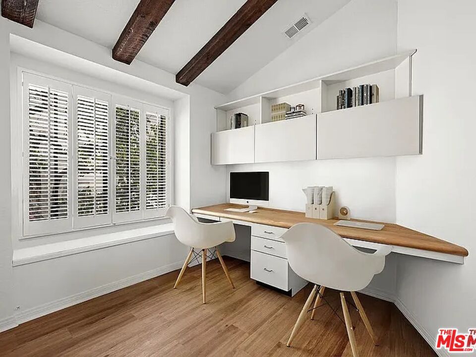 Home Office, Interior, Wooden Beams, Wood Texture Flooring