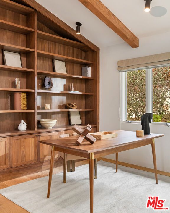 Home Office, Interior, Wooden Beams, Wood Texture Flooring