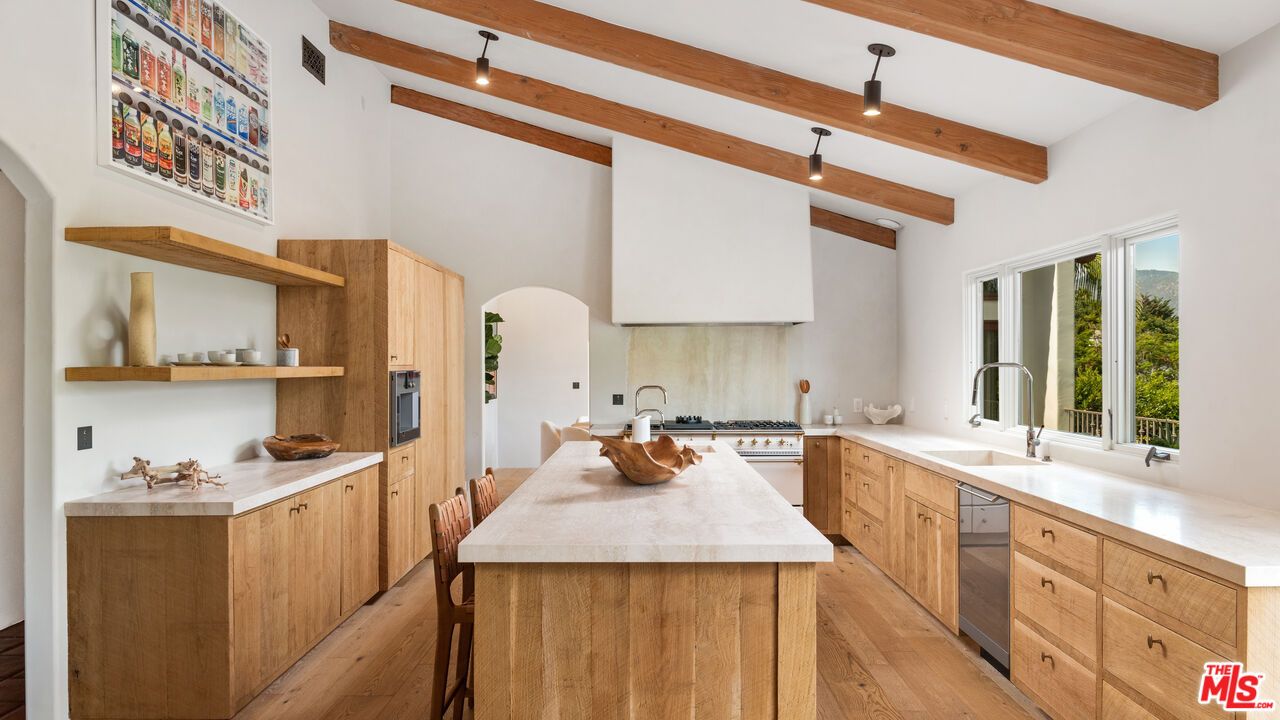 Interior, Kitchen, Wooden Beams, Wood Texture Flooring