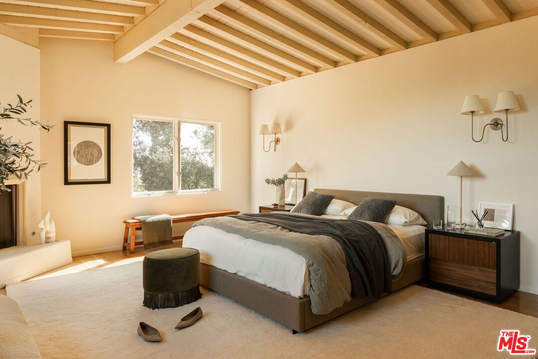 Bedroom, Interior, Wooden Beams, Wooden Ceilings, Wood Texture Flooring