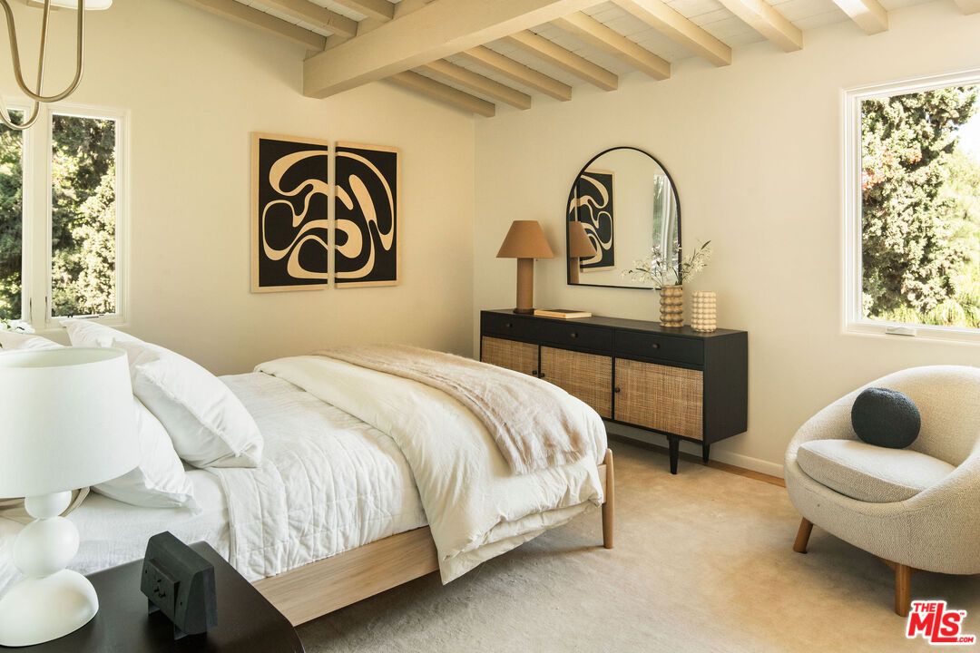 Bedroom, Interior, Wooden Beams