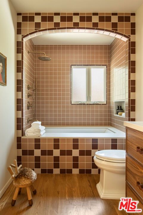 Bathroom, Interior, Wood Texture Flooring