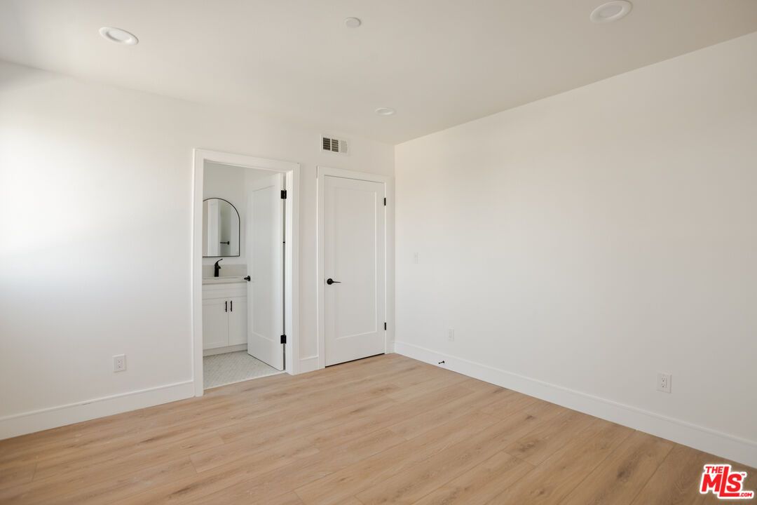 Bathroom, Empty room, Interior, Recessed Lighting, Wood Texture Flooring