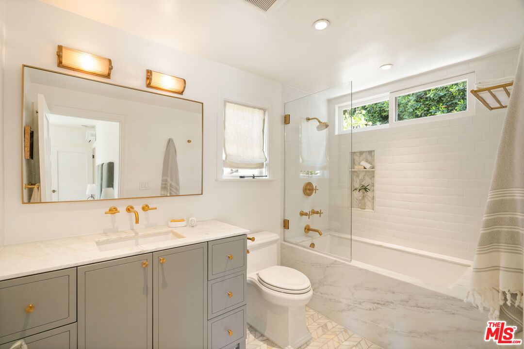 Bathroom, Glass Shower, Interior, Marble, Recessed Lighting