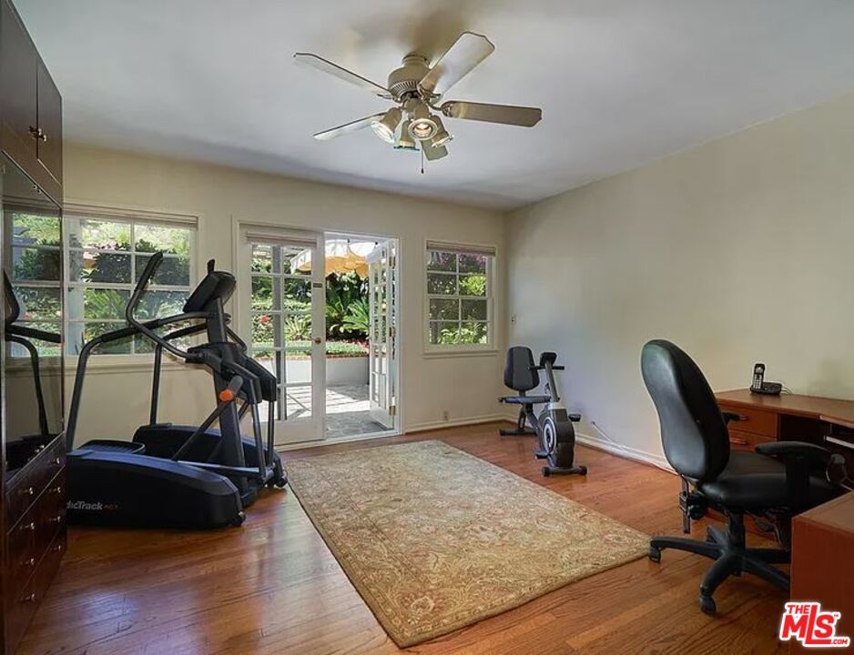 Fitness Equipment, Home Office, Interior, Wood Texture Flooring