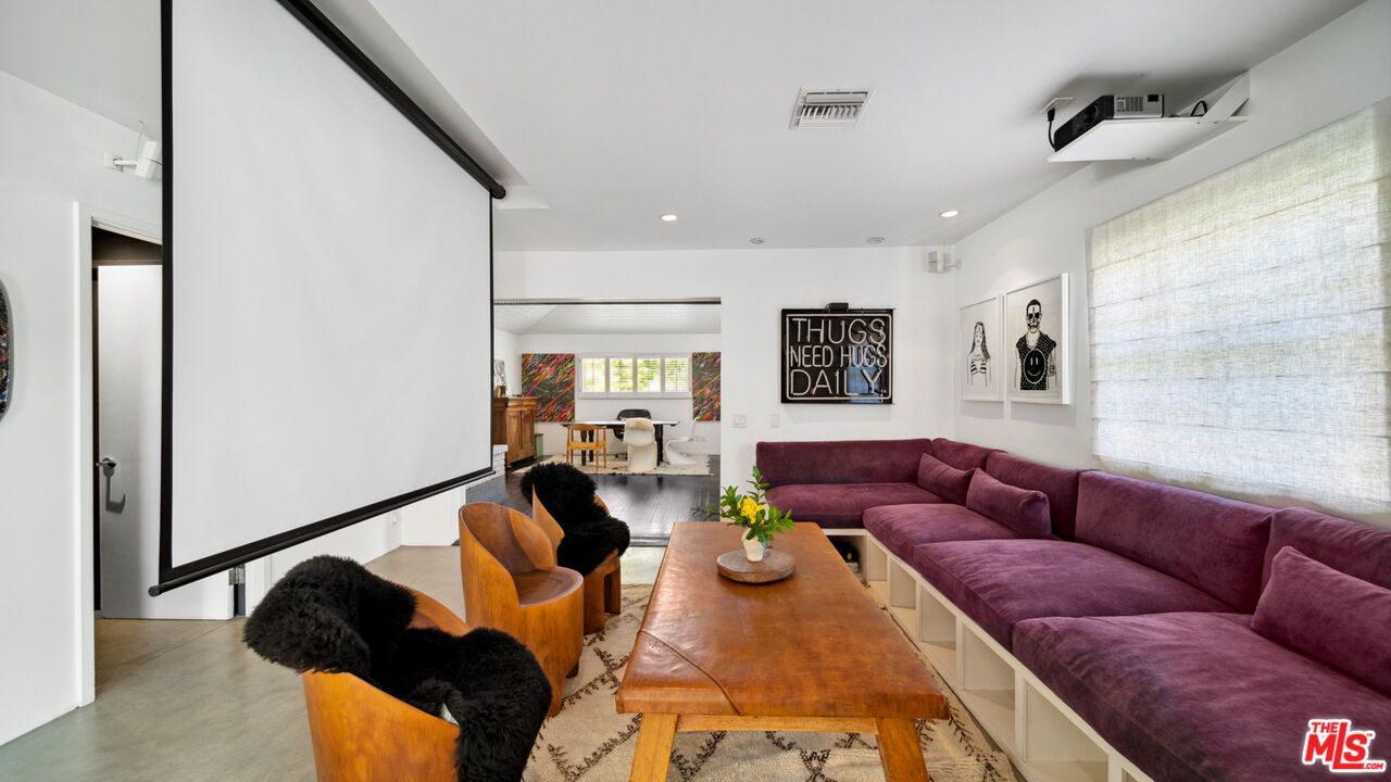 Interior, Living room, Projection Screen, Recessed Lighting