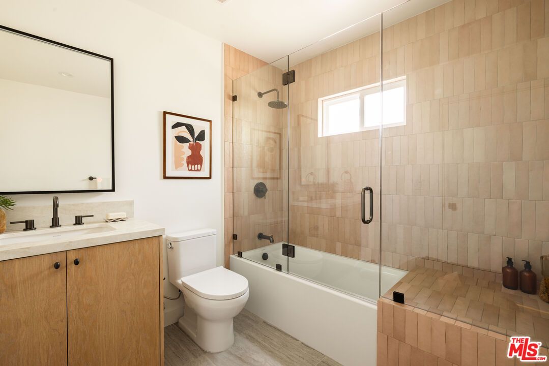 Bathroom, Glass Shower, Interior, Wood Texture Flooring
