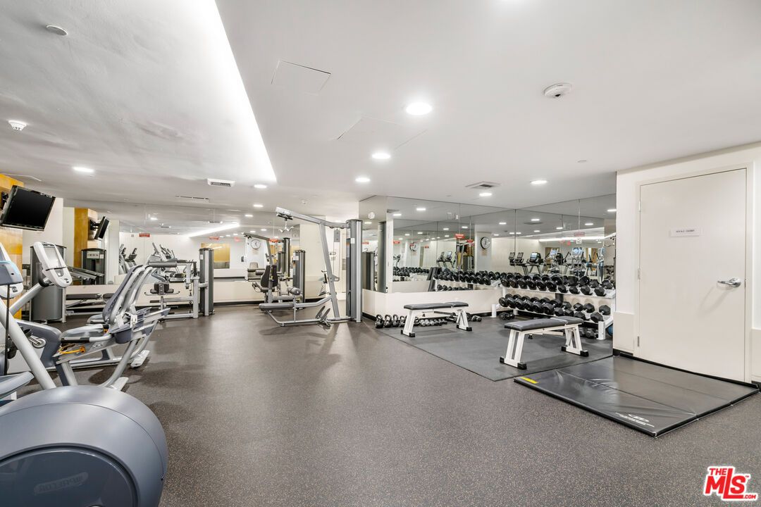 Fitness Equipment, Gym, Interior, Recessed Lighting