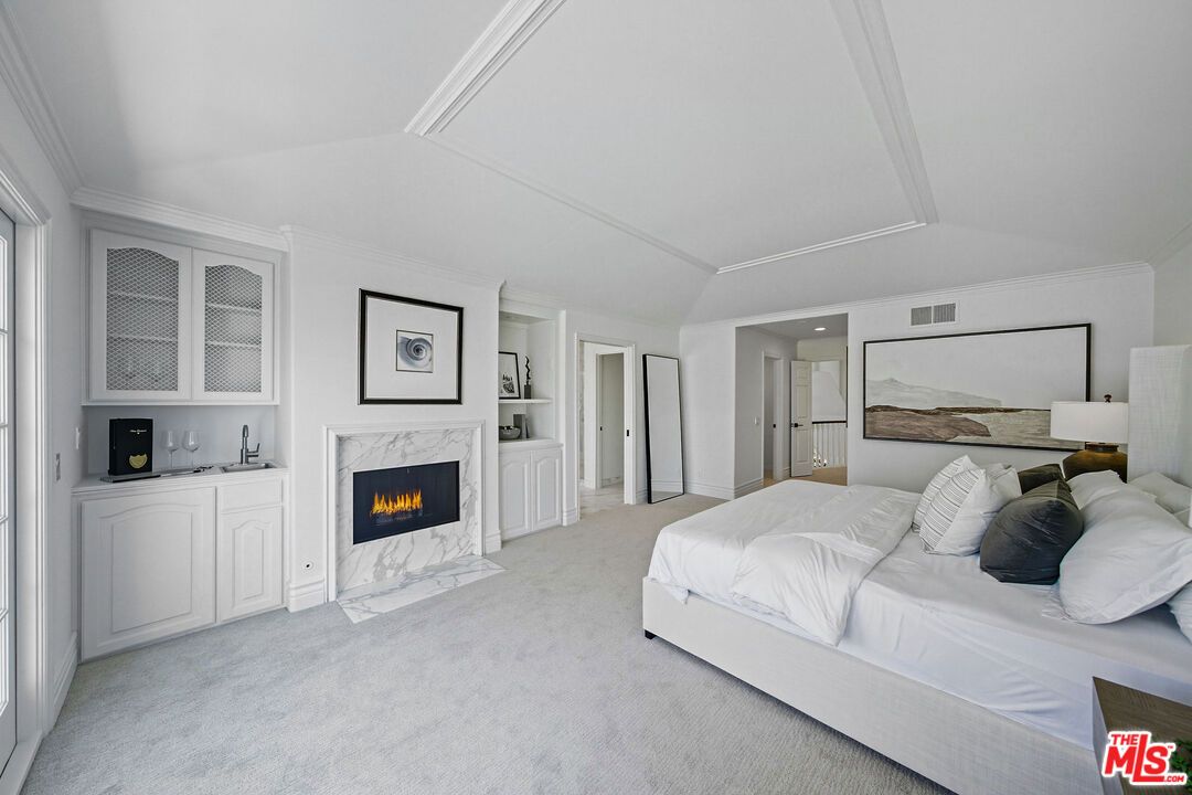 Bedroom, Fireplace, Interior
